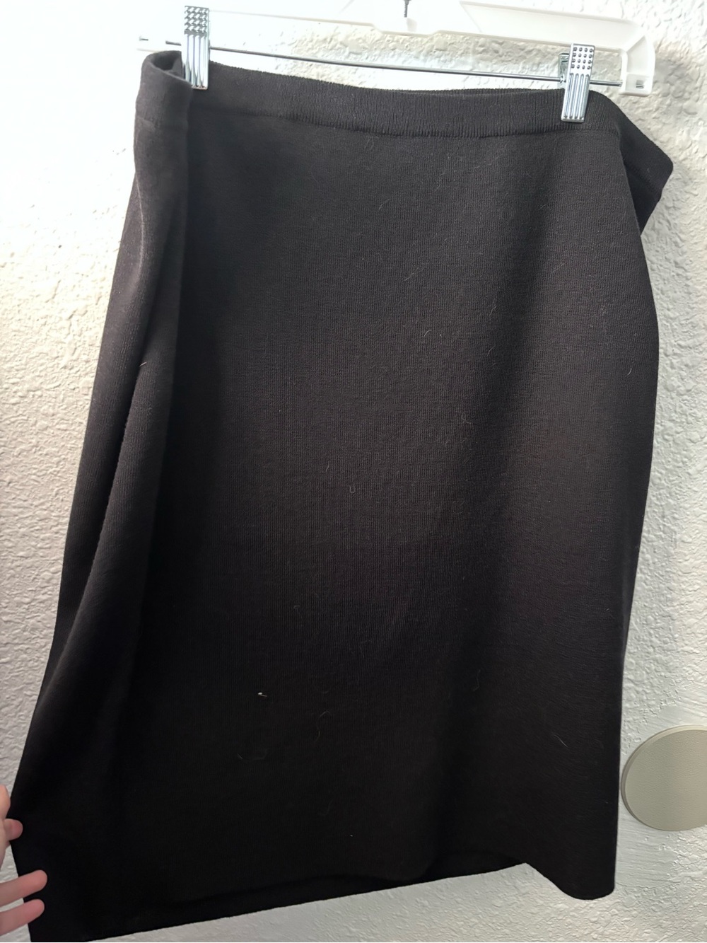 Eileen Fisher Black Italian Merino Wool Skirt XL Lagenlook Chic Minimalist